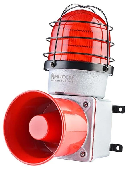 SNT-E12522-D E125 Serisi Endüstriyel Işıklı İkaz Sireni 85-260V AC/DC ürün görseli 1