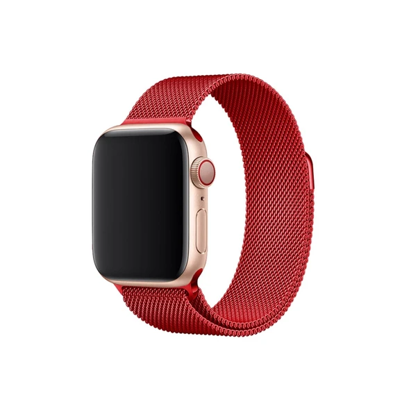 Apple Watch 38mm Metal Mıknatıslı Kordon (SAAT DEĞİLDİR) - Kırmızı ürün görseli 1