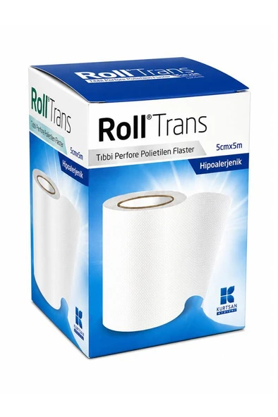 Roll Trans Şeffaf Perfore Polietilen 5cm x 5m Hipoalerjenik Flaster ürün görseli 1