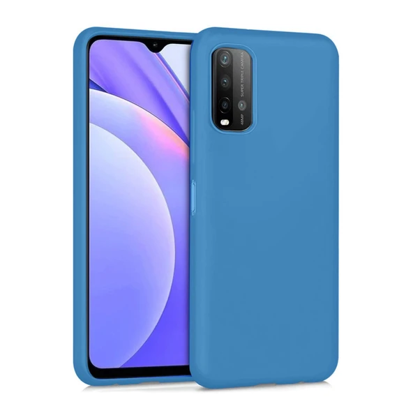 Xiaomi Redmi 9t Kılıf Nano İçi Kadife Silikon - Mavi ürün görseli 1
