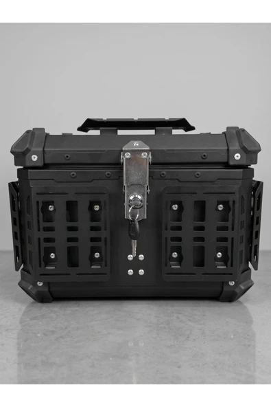 MOTOKIT 45 LİTRE UNİVERSAL ALÜMİNYUM PREMİUM MOTOSİKLET ÇANTASI SİYAH - Resim 3