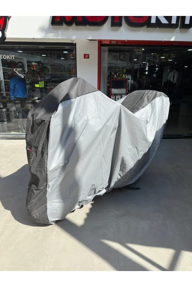 MOTOKIT Universal Orta Boy Motosiklet Brandası Gri ürün görseli 1