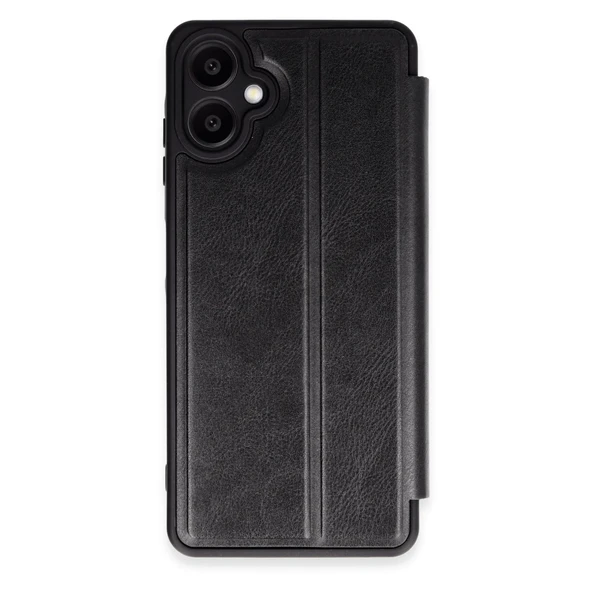 Samsung Galaxy A06 Kılıf Flip Cover - Siyah ürün görseli 1