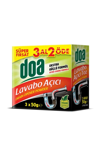 Doa TOZ LAVABO AÇICI  3*50 GR. 1 Adet ürün görseli 1