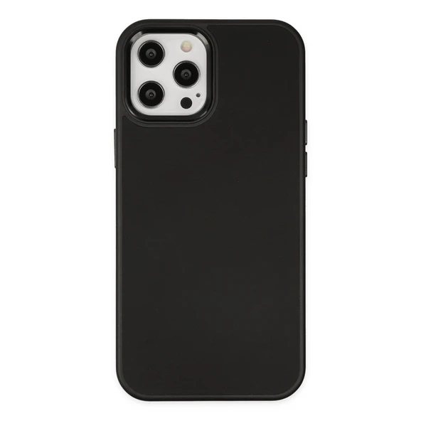 Apple İphone 12 Pro Max Kılıf Asya Deri Silikon - Siyah ürün görseli 1