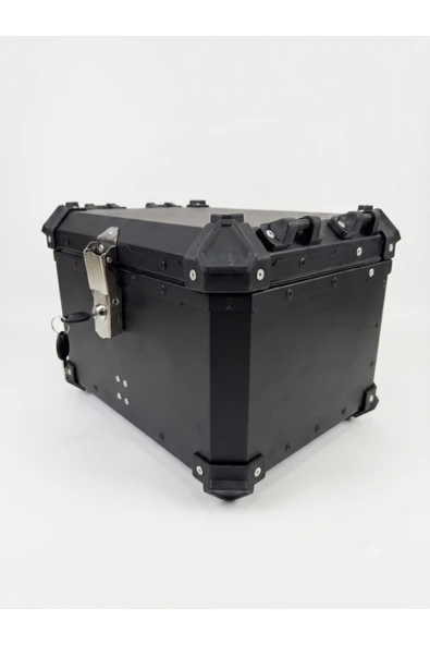 MOTOKIT 45 LİTRE UNİVERSAL ALÜMİNYUM STANDART MOTOSİKLET ÇANTASI SİYAH - Resim 6