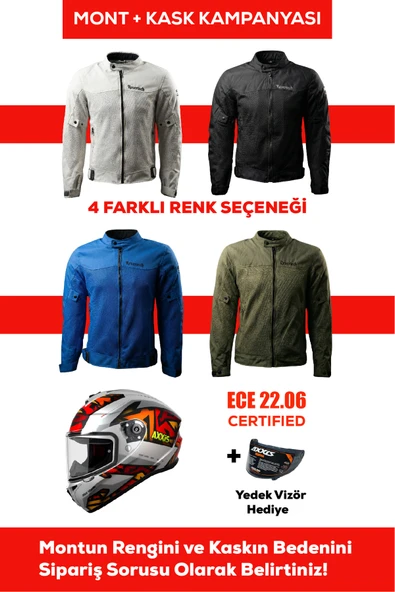 REVERTECH Şehir İçi Kullanıma Uygun Korumalı Yazlık Motosiklet Montu + HEDİYE AXXIS DRAKEN S JOLLY KASK ürün görseli 1