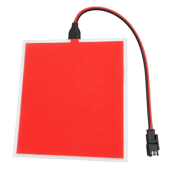 Powermaster PM-37728 100X100mm Elektrominesans (EL) 3V Led Panel Kırmızı Aydınlatmalı Esnek Yapı ürün görseli 1