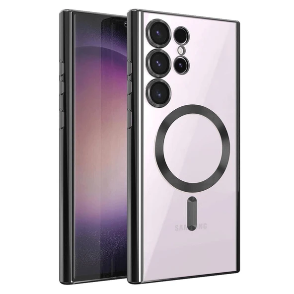 Samsung Galaxy S25 Ultra Kılıf Kross Magneticsafe Kapak - Siyah ürün görseli 1