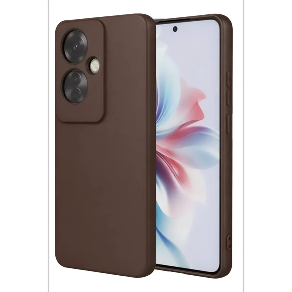 Oppo Reno 11f Kılıf First Silikon - Kahverengi ürün görseli 1