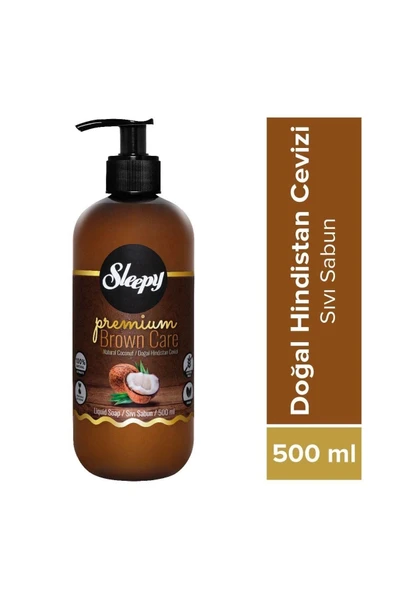Sleepy Premium Brown Care Doğal Hindistan Cevizi Sıvı Sabun 500 Ml ürün görseli 1