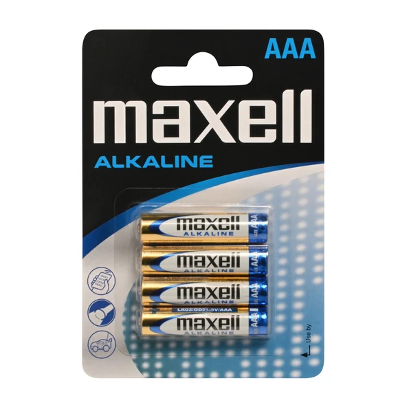 Maxell Lr03 Aaa Alkalin İnce Kalem Pil 4’lü Paket Blister ürün görseli 1