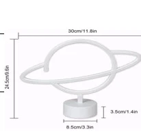 Neon Işıklı Satürn Lamba Pil+usb Mz-503 - Resim 2
