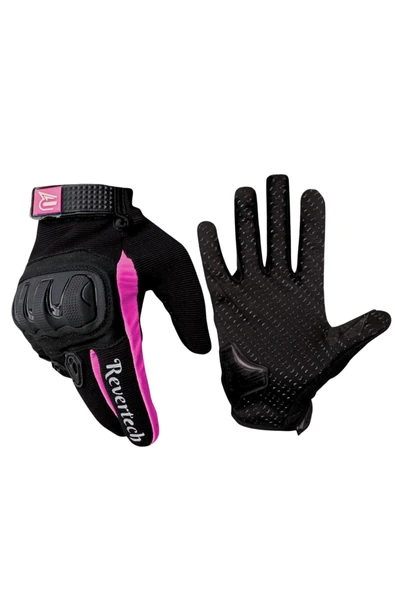 MOTOKIT Revertech Aura Pembe - Dokunmatik Ekran Uyumlu Kadın Motosiklet Eldiveni + BUFF HEDİYELİ ürün görseli 1