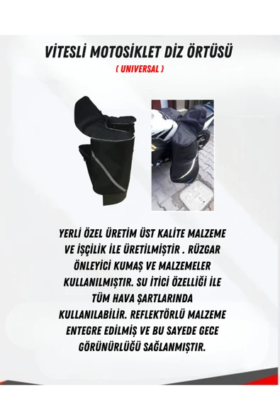 REVERTECH Vitesli Motosiklet Diz Örtüsü Universal Su Ve Rüzgar Geçirmez ürün görseli 1