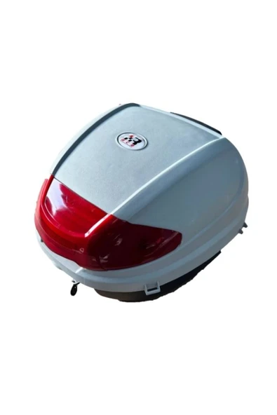 MOTOKIT 35 LİTRE UNİVERSAL SIRT DAYAMALI MOTOSİKLET ÇANTASI GRİ ürün görseli 1
