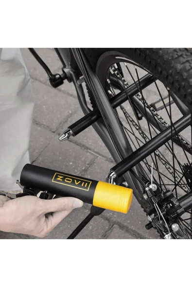 ZOVII ZNU14-150| Sarı 120 dB Alarmlı Motosiklet U Kilidi - Hatırlatma Kablolu, Korozyon Dirençli, IP67 ürün görseli 1