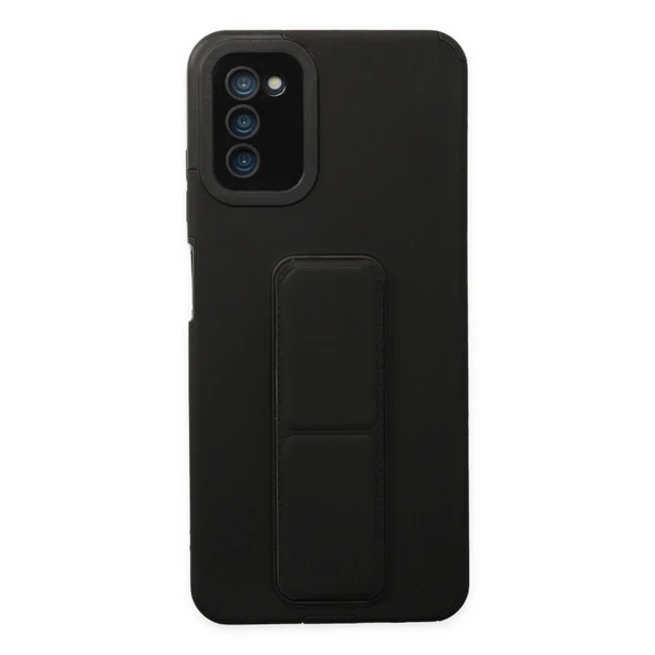 Xiaomi Redmi 9a Kılıf Mega Standlı Silikon - Siyah ürün görseli 1