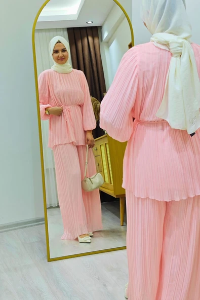 Tuana Piliseli Takım - Pembe - Resim 2