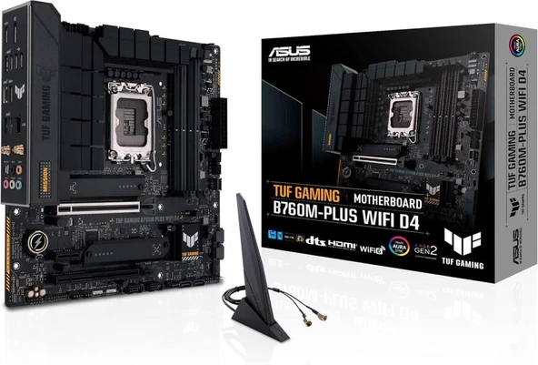 Asus TUF Gaming B760M-PLUS Wi-Fi D4 Intel LGA1700 DDR4 Micro ATX Anakart Outlet ürün görseli 1