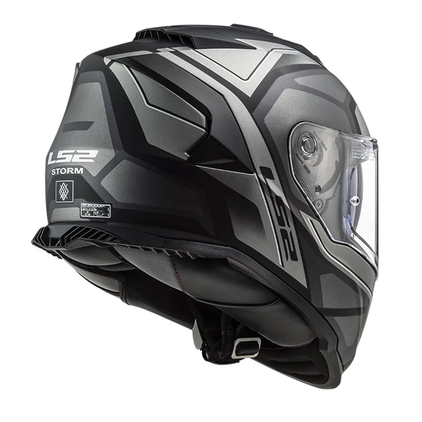 LS2 STORM 2 FASTER MAT TITANIUM KASK - Resim 3