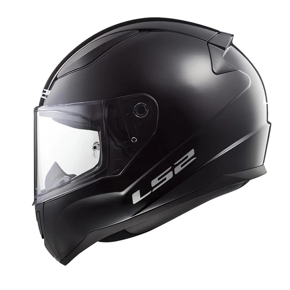 LS2 RAPID 2 SOLID GLOSS BLACK KASK - Resim 3