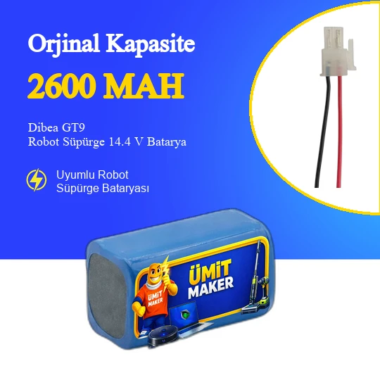 Dibea GT9 Robot Süpürge 2600 mAh Batarya ürün görseli 1