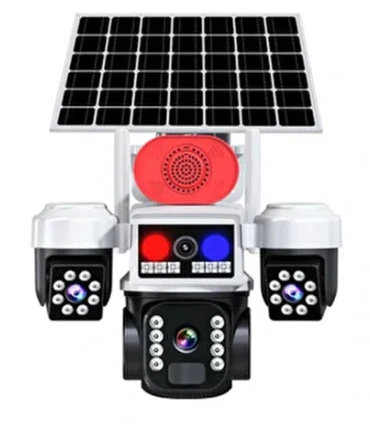 O-kam 8095 3 Kameralı Solar Wifi kablosuz İnternet ile Çalışan Güneş Enerjili PTZ Güvenlik Kamerası ürün görseli 1