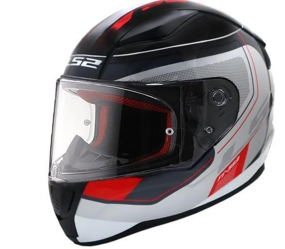 LS2 RAPID SLIDE BLACK GREY RED KASK ürün görseli 1