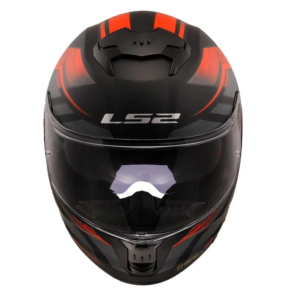 LS2 STREAM 2 FURY MAT BLACK RED KASK - Resim 5