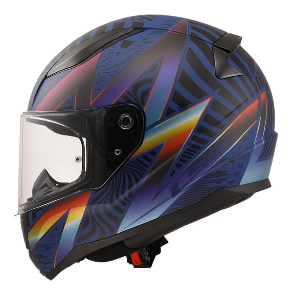 LS2 RAPID 2 OPTIK MAT MAVİ MOR KASK - Resim 2