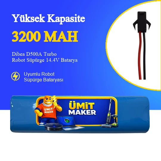Dibea D500A Turbo Robot Süpürge 3200 mAh Batarya ürün görseli 1