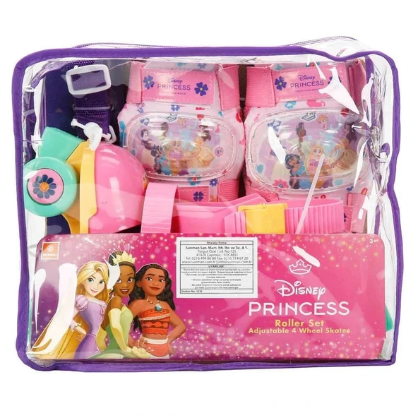 Disney Prensesler Çantalı 4 Tekerlekli Ayarlanabilir Paten Seti S01028823 ürün görseli 1