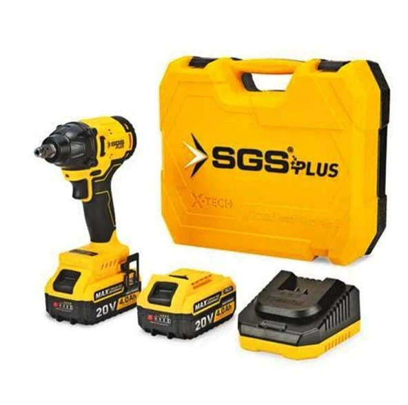 SGS SGS5502 Darbeli Somun Sıkma Seti | 20V 1/2″ – 2×4.0Ah Kömürsüz Motor, 330 Nm Tork ürün görseli 1