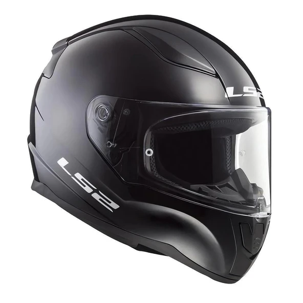 LS2 RAPID 2 SOLID GLOSS BLACK KASK - Resim 2