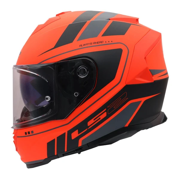 LS2 STORM 2 FIST ORANGE BLACK KASK - Resim 2