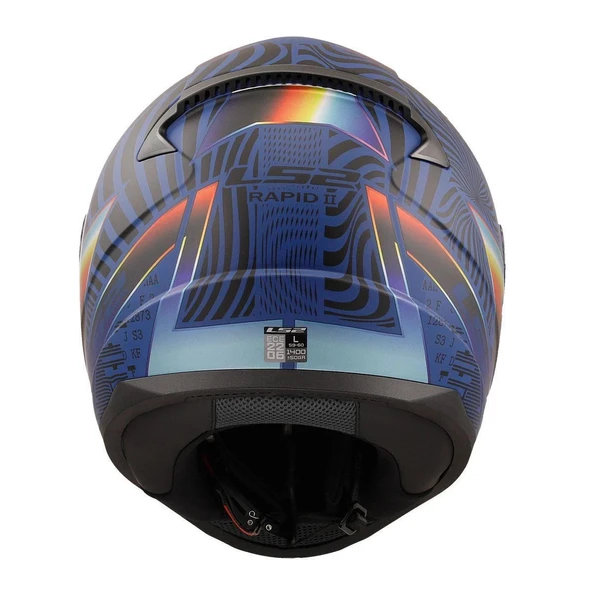 LS2 RAPID 2 OPTIK MAT MAVİ MOR KASK - Resim 5
