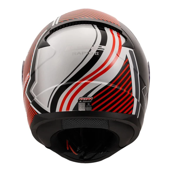 LS2 RAPID 2 EXTRA BEYAZ-KIRMIZI - Resim 6