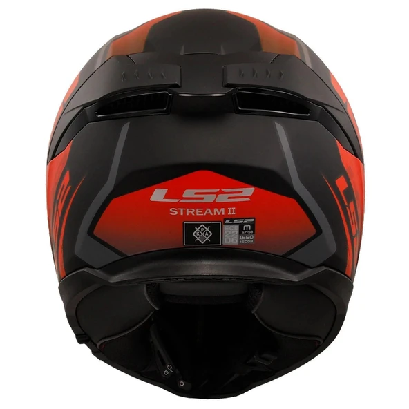 LS2 STREAM 2 FURY MAT BLACK RED KASK - Resim 6