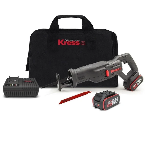 Kress KUE01 20Volt/4.0Ah Li-ion Çift Akülü Kömürsüz Profesyonel Tilki Kuyruğu Testere ürün görseli 1