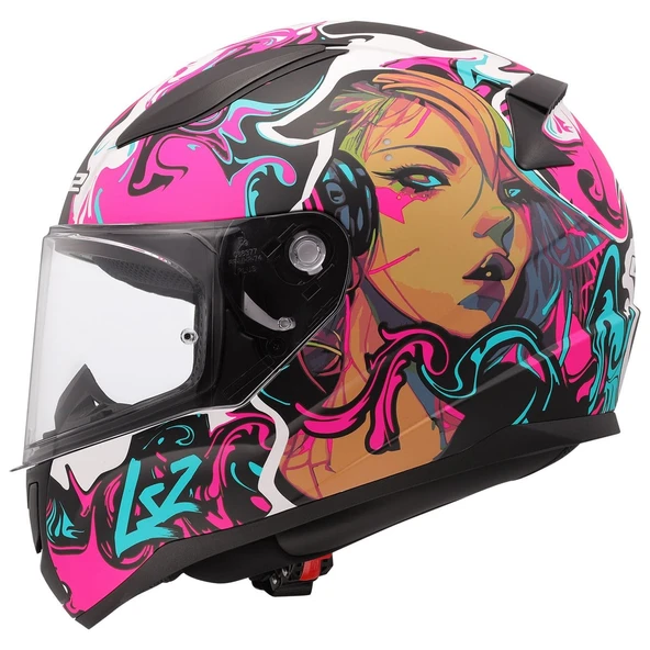 LS2 RAPID 2 CYBERG MAT MOR KASK ürün görseli 1
