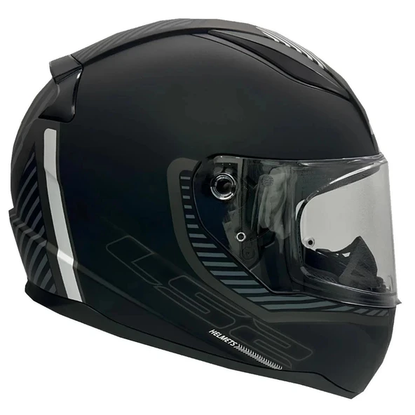 LS2 RAPİD 2 EXTRA MAT SİYAH-GRİ KASK - Resim 3