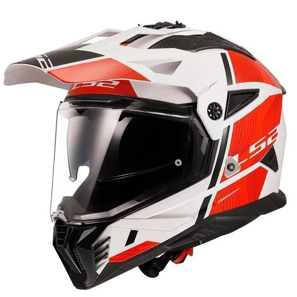 LS2 PIONEER 2 HILL WHITE RED ürün görseli 1