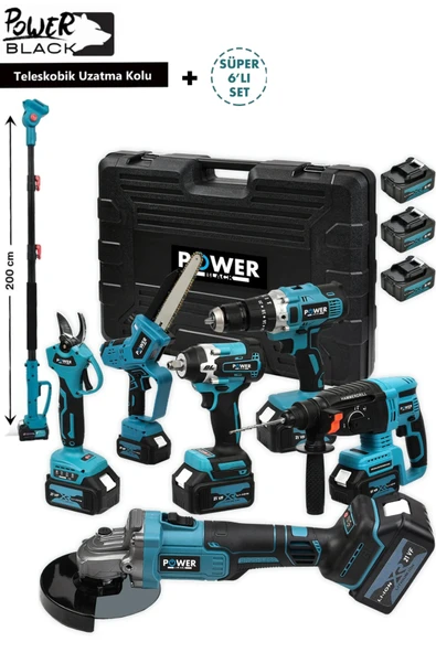 POWER BLACK 7 li set tam uyumlu ultra güçlü makas testere kırıcı delici matkap bijon sökme hilti 2.28 ürün görseli 1