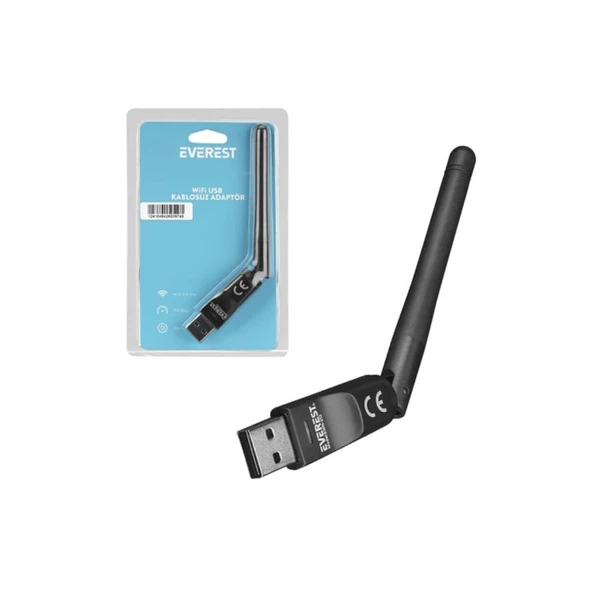 Everest EWN-212 150 Mbps Antenli Kablosuz USB Wi-Fi Adaptör Ücretsiz Kargo ürün görseli 1