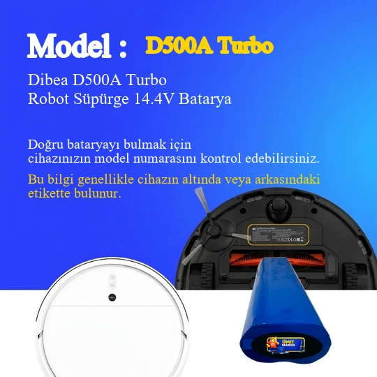 Dibea D500A Turbo Robot Süpürge 3200 mAh Batarya - Resim 2