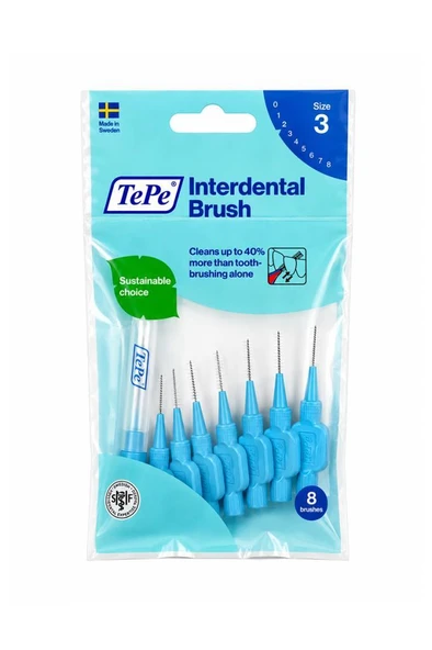 Tepe Original Mavi 0.6 mm 8li Arayüz Fırçası ürün görseli 1