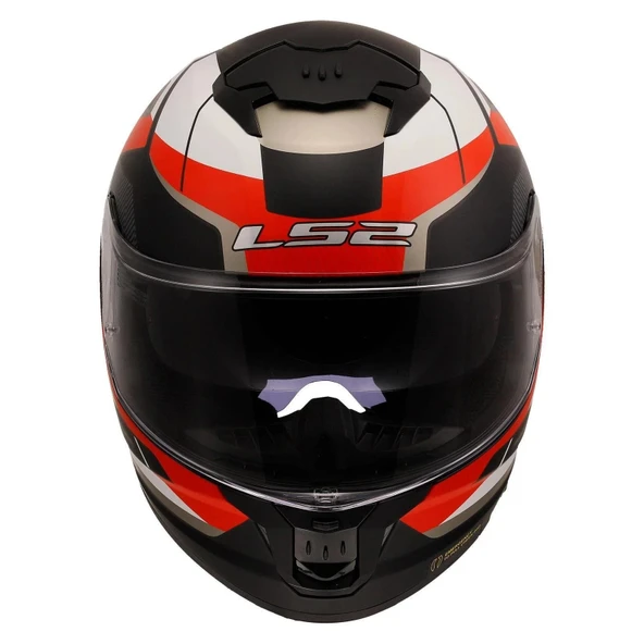 LS2 STREAM 2 ROAD MAT BLACK RED KASK - Resim 4