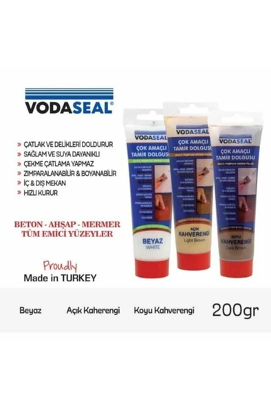 Vodaseal Çok Amaçlı Tamir Dolgusu Macun 200 gr - Beyaz ürün görseli 1