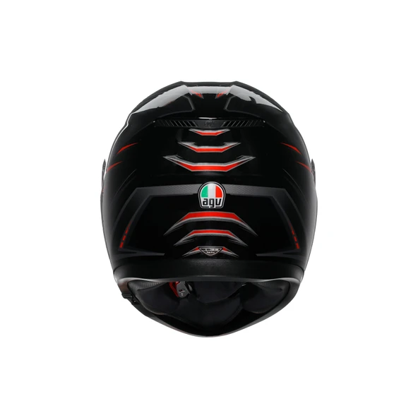 AGV K3 SYTH BLACK RED KAPALI KASK - Resim 6